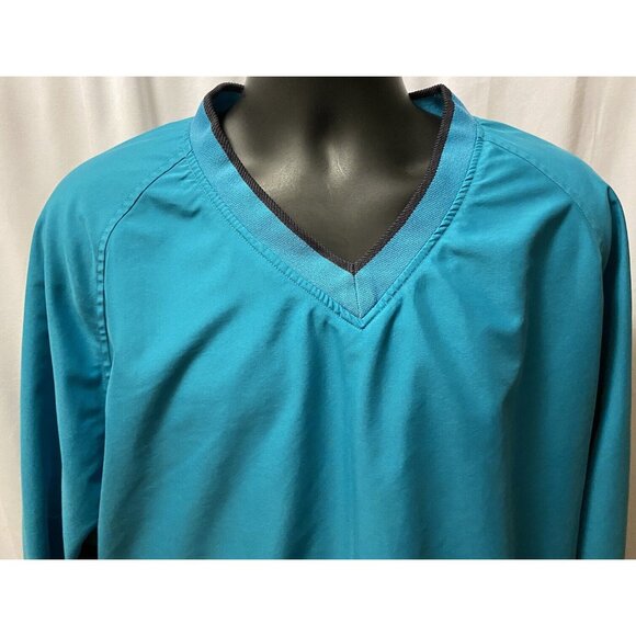 Outdoor World Golf  Apparel Mens Size Large Windbreaker V Neck Green - Picture 2 of 15